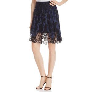 Elie Tahari Nicolette Lace Overlay Skirt